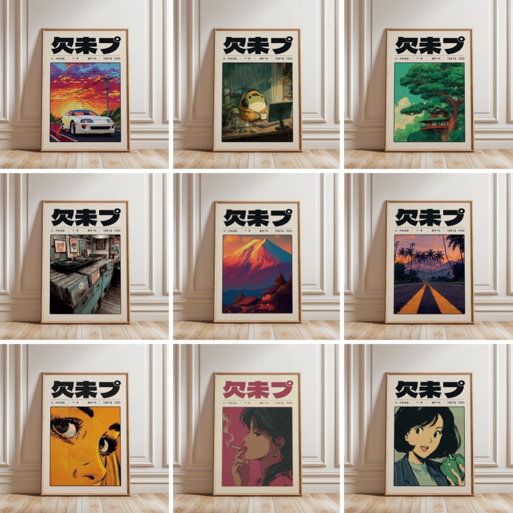 Japanese Lifestyle And Culture - Affiches rétro Tokyo Vaporwave Pop Culture,