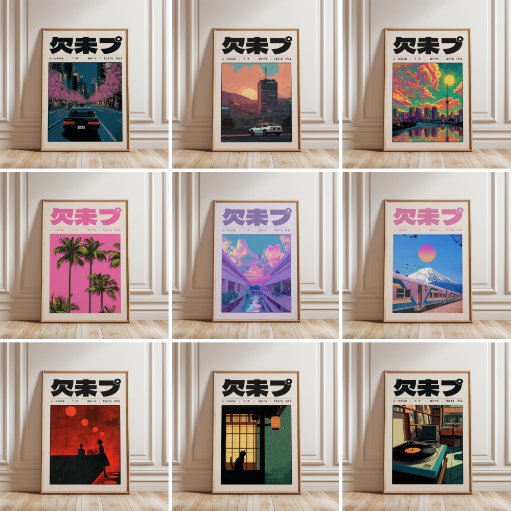 Japanese Lifestyle And Culture - Affiches Y2K Indie Culture, motif japonais,